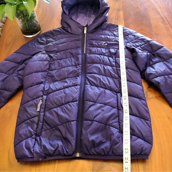 PARADOX Lightweight Packable Winter Purple Short Puffer Hooded Down Jacket Coat. - Picture 11 of 16